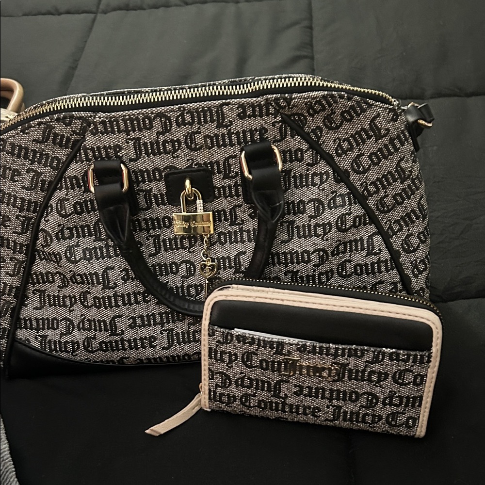 Juicy Couture Black and White Satchel